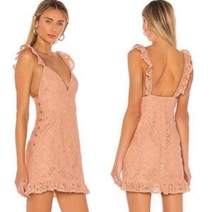 MAJORELLE Revolve Sunny Daze Mini Dress in Peach
